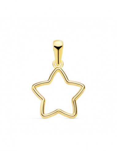 18K COLGANTE ORO AMARILLO ESTRELLA...