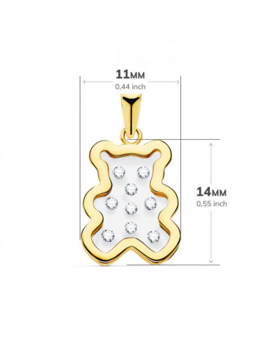 18K COLGANTE ORO AMARILLO OSO...