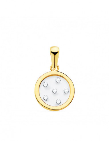18K COLGANTE ORO AMARILLO REDONDO...