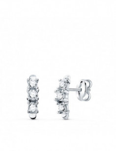 18K PENDIENTES ORO BLANCO... 2