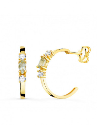 18K PENDIENTES ORO AMARILLO 1 2 ARO...