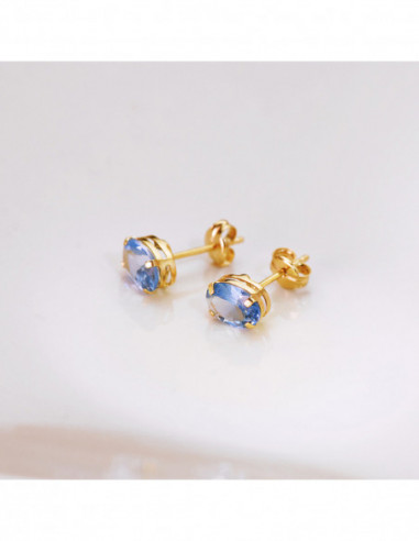 18K PENDIENTES ORO AMARILLO OVAL...