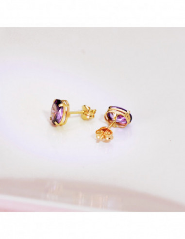 18K PENDIENTES ORO AMARILLO OVAL...