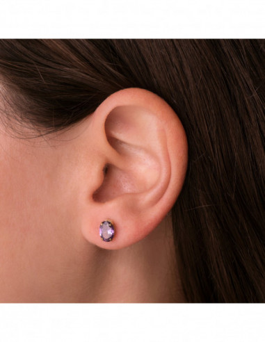 18K PENDIENTES ORO AMARILLO OVAL...