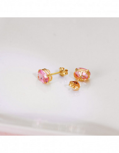 18K PENDIENTES ORO AMARILLO OVAL...