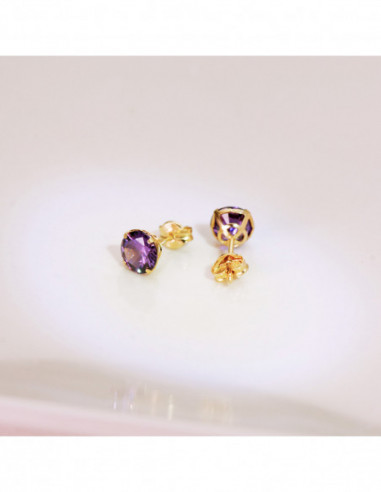 18K PENDIENTES ORO AMARILLO REDONDOS...