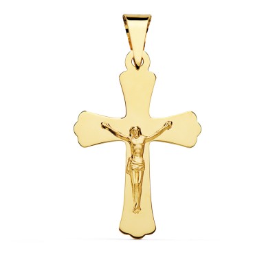 18K CRUZ CON CRISTO 34X22 MM
