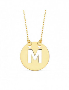 18K COLGANTE LETRA  M  15... 2