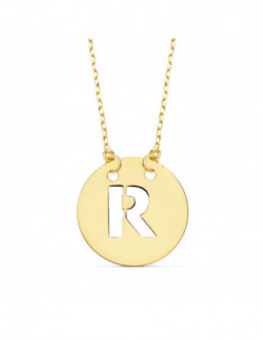 18K COLGANTE LETRA  R  15... 2