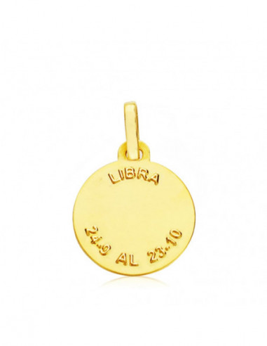 18K HOROSCOPO LIBRA 13 MM