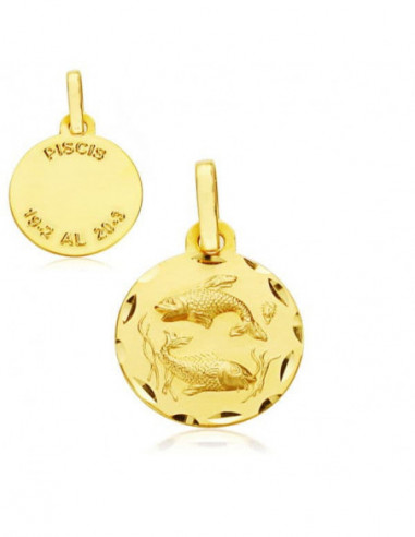 18K HOROSCOPO PISCIS 13 MM