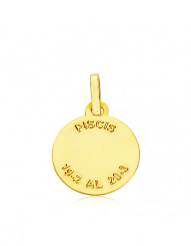 18K HOROSCOPO PISCIS 13 MM