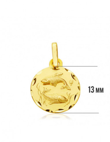 18K HOROSCOPO PISCIS 13 MM