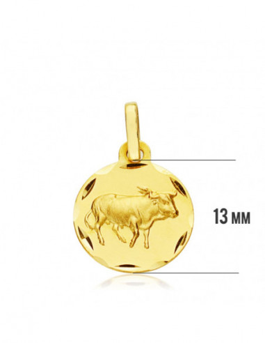18K HOROSCOPO TAURO 13 MM