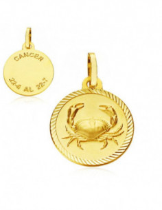 18K HOROSCOPO CANCER 20 MM 2
