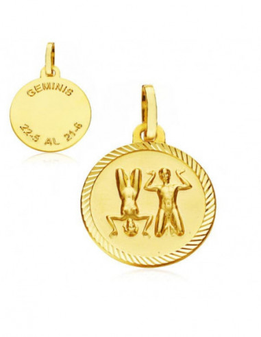 18K HOROSCOPO GEMINIS 20 MM