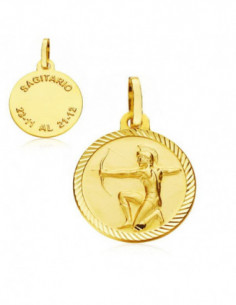 18K HOROSCOPO SAGITARIO 20 MM 2