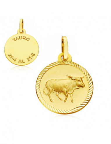 18K HOROSCOPO TAURO 20 MM