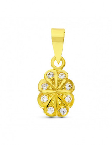 18K COLGANTE CIRCONITAS ORO AMARILLO...