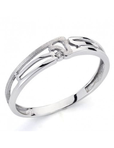 18K SORTIJA ORO BLANCO BRILLANTE....