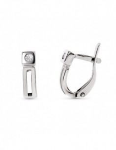 18K PENDIENTES ORO BLANCO... 2