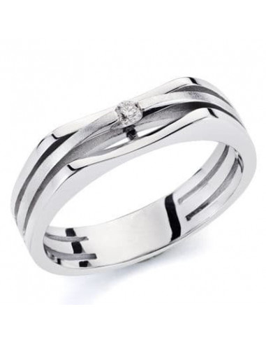 18K SORTIJA ORO BLANCO BRILLANTE....