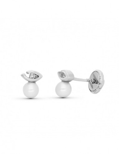 18K PENDIENTES ORO BLANCO DIAMANTES...