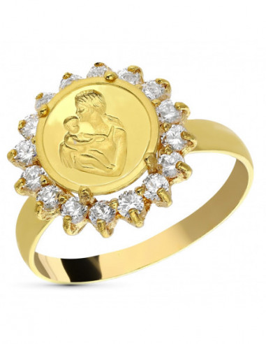 18K SORTIJA ORO AMARILLO MADRE 16...