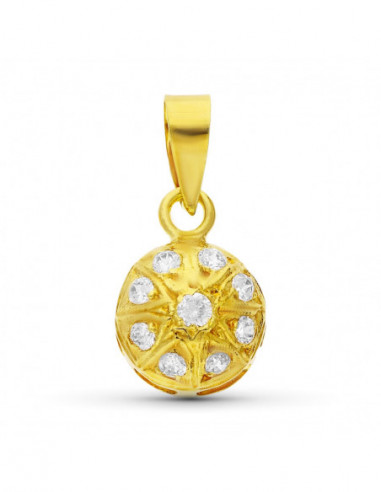 18K COLGANTE ORO AMARILLO CIRCONITAS...