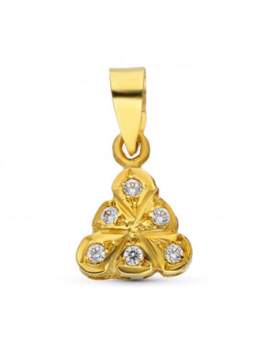 18K COLGANTE CIRCONITAS ORO AMARILLO...