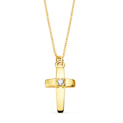 18K GARGANTILLA CRUZ 12X7...
