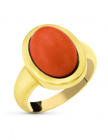 18K SORTIJA ORO AMARILLO CORAL FINO...