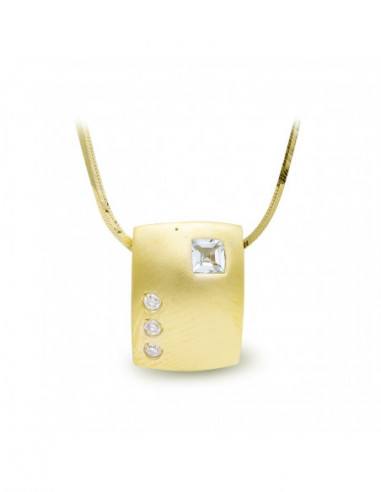 18K GARGANTILLA ORO AMARILLO CUADRA...