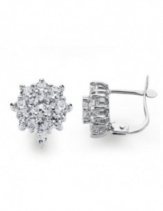 18K PENDIENTES ORO BLANCO... 2