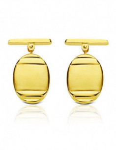 GEMELOS ORO AMARILLO OVAL... 2