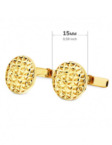GEMELOS ORO AMARILLO REDONDOS...