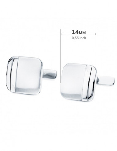 GEMELOS ORO BLANCO CUADRADOS MATE Y...