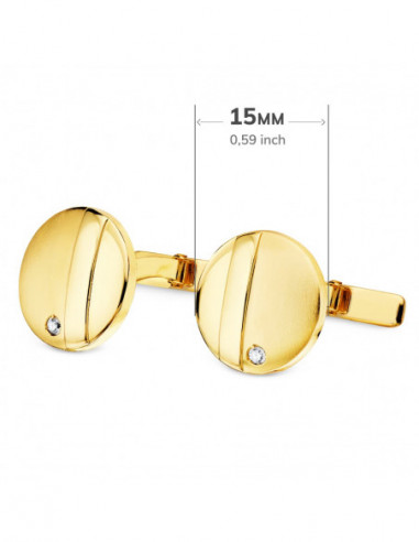 GEMELOS ORO AMARILLO REDONDOS MATE...