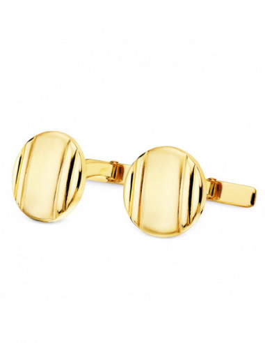 18K GEMELOS ORO AMARILLO REDONDOS...