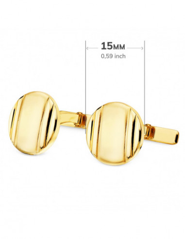 18K GEMELOS ORO AMARILLO REDONDOS...