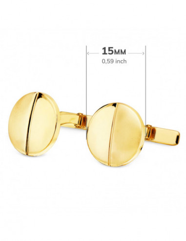 18K GEMELOS ORO AMARILLO REDONDOS...