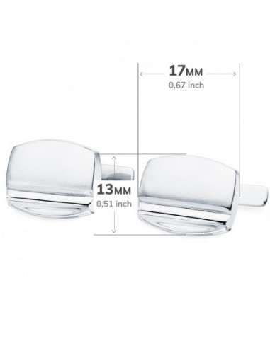 18K GEMELOS ORO BLANCO TONEL MATE Y...