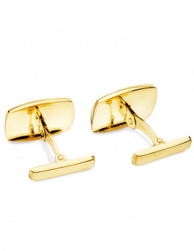 18K GEMELOS ORO AMARILLO TONEL MATE Y...