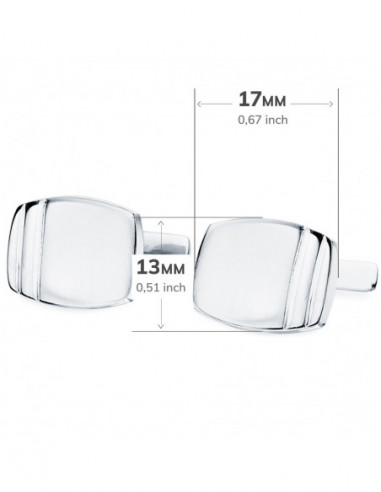 18K GEMELOS ORO BLANCO TONEL MATE Y...