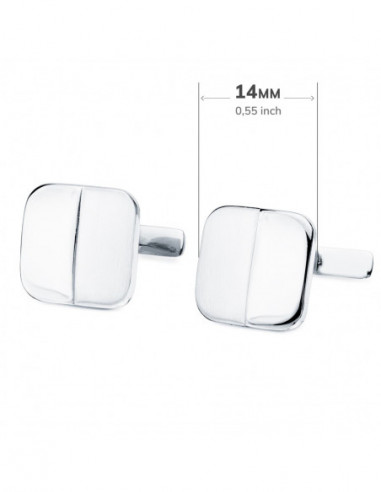 GEMELOS ORO BLANCO CUADRADOS MATE Y...