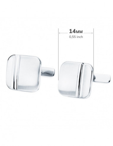 GEMELOS ORO BLANCO CUADRADOS MATE Y...