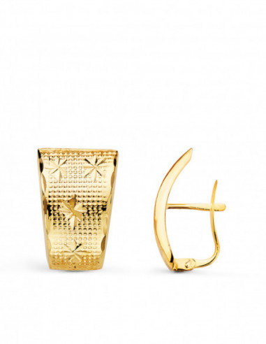 18K PENDIENTES ORO AMARILLO LAPIDADOS...