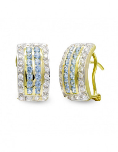 18K PENDIENTES ORO AMARILLO Y...