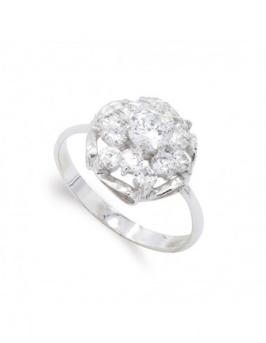 18K SORTIJA ORO BLANCO CUAJO...