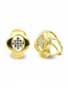 18K PENDIENTES ORO BICOLOR... 2